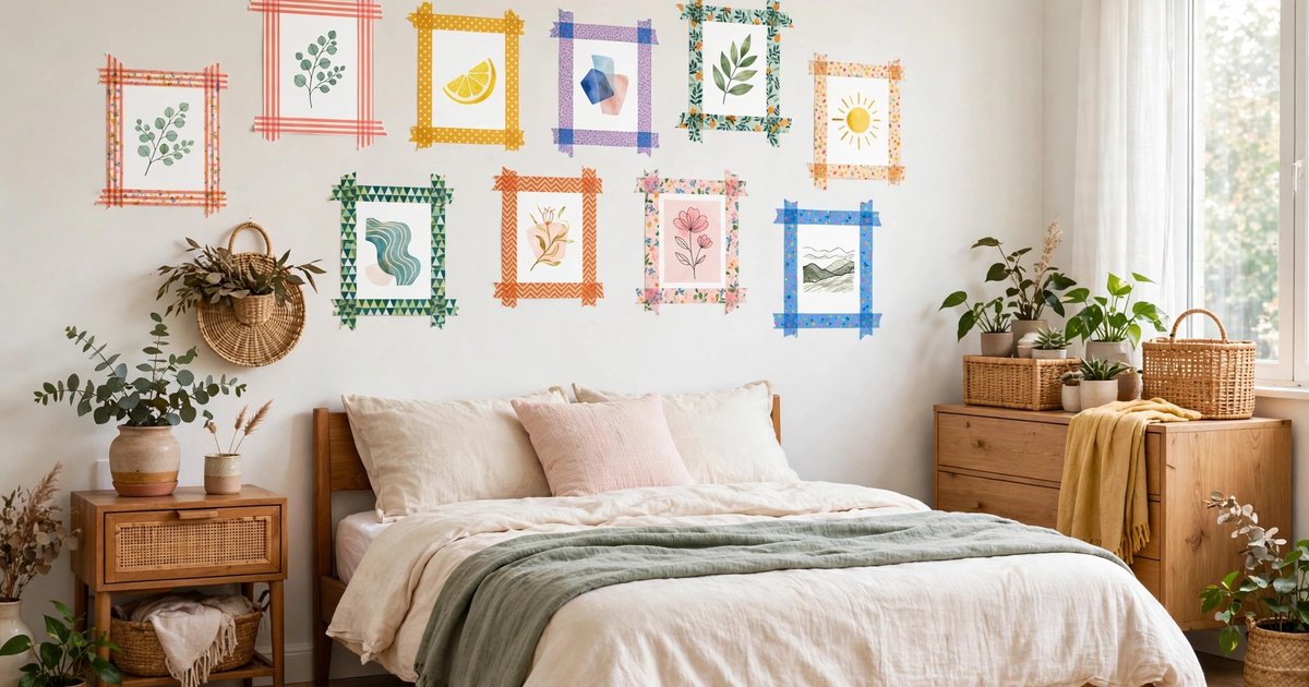 Washi tape frames