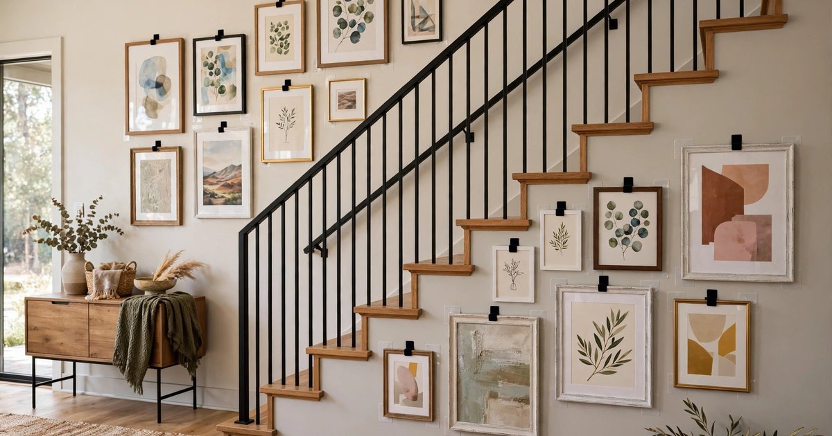 Velcro-style strips for gallery walls