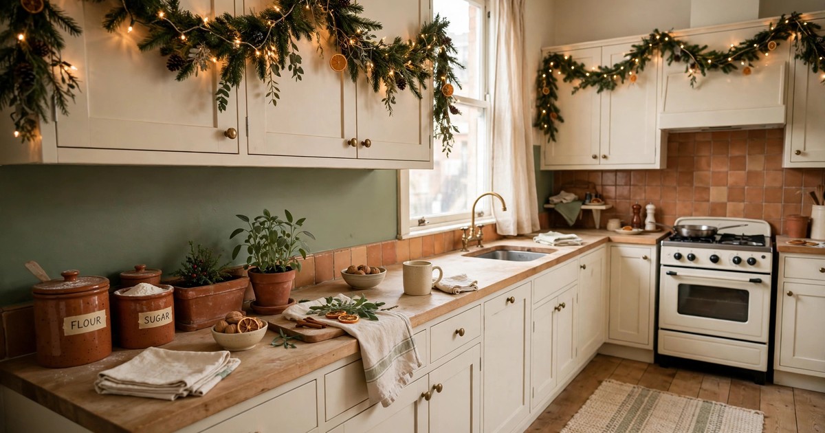 10 Small Apartment Christmas Kitchen Decor Ideas That Stay Out of the Way of Cooking