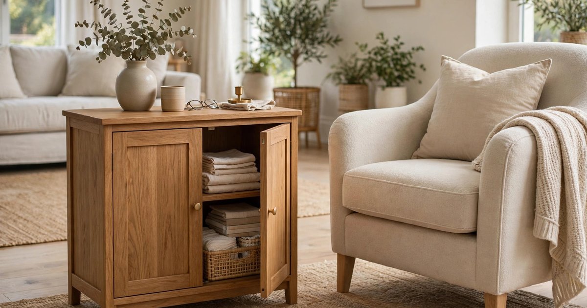 Side tables with doors, not open tables