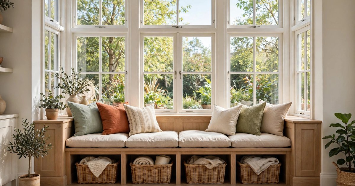 Window seat storage (even without a window seat)