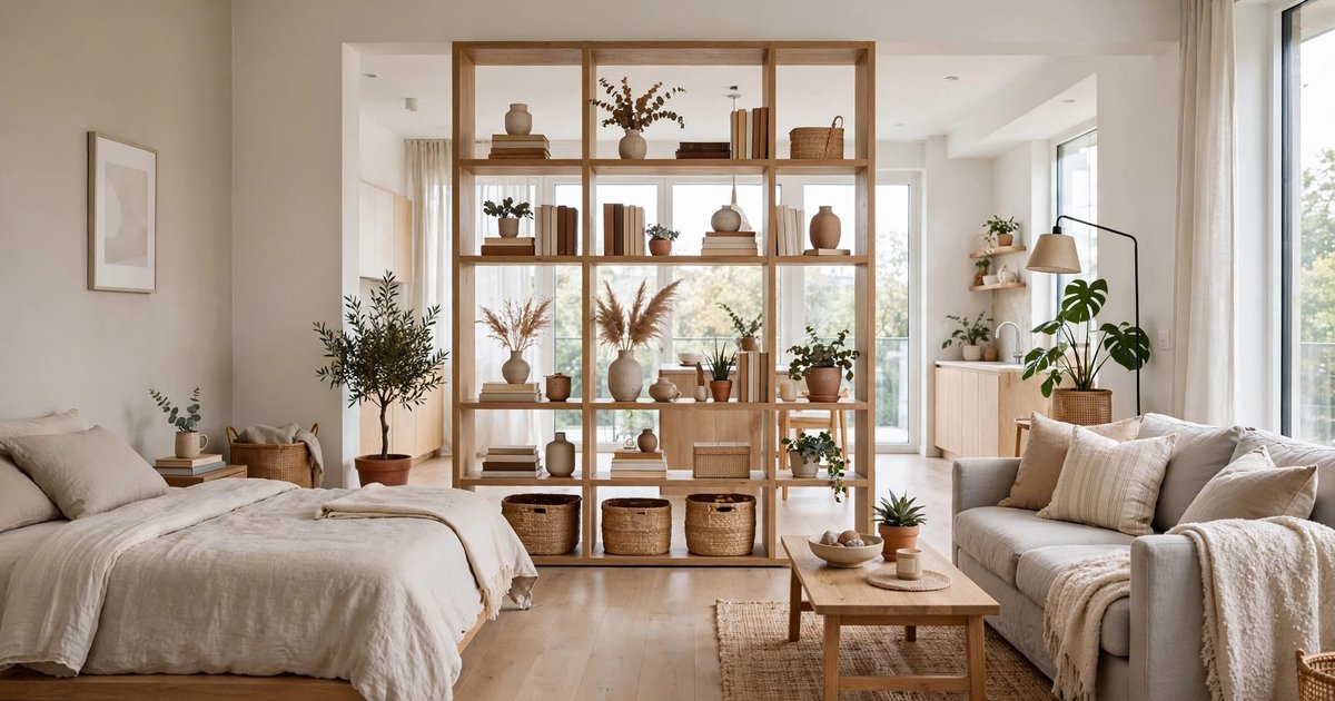 The divider studio (open-plan with a wall)