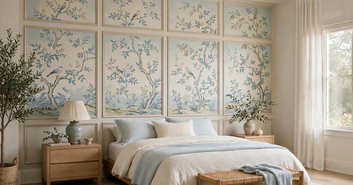 Muted chinoiserie panels